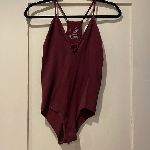Free People Bodysuit Burgundy - Picture 1 of 3
